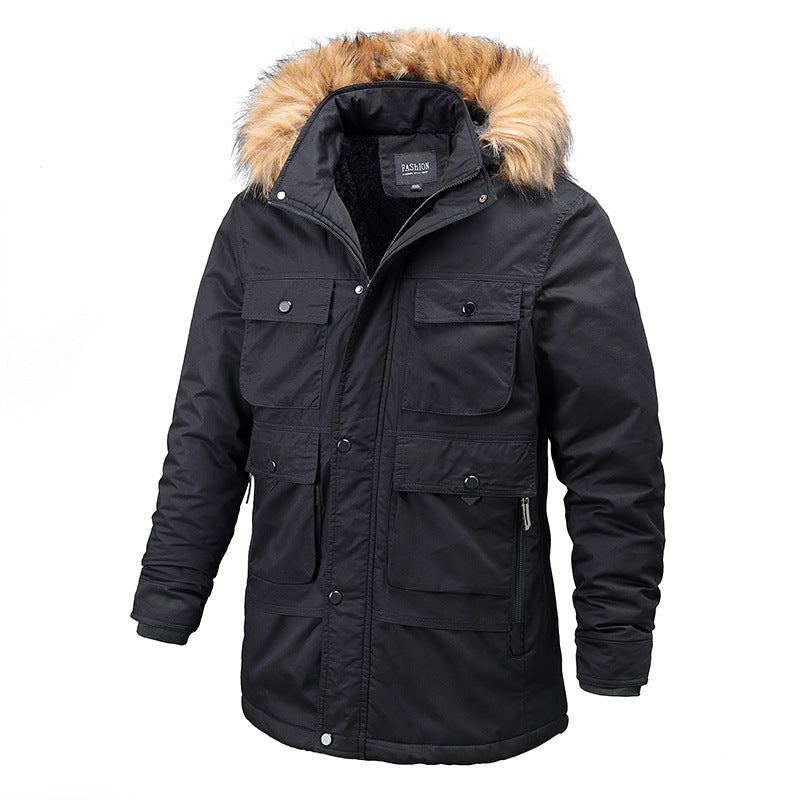 Men's Mid-Length Padded Jacket Thickened