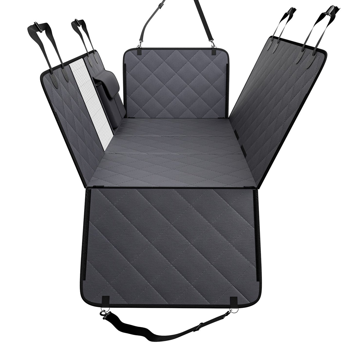 54 X 24 Dog Car Seat Cover for Back Seat, Waterproof Back Seat Extender for Dogs with Hard Bottom, Easy to Use and Clean